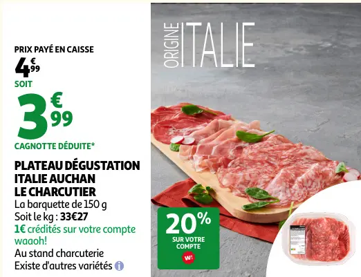 Promotie: Plateau dégustation italie