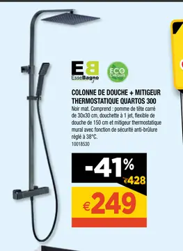 Offre: Colonne de douche + mitigeur thermostatique quartos 300