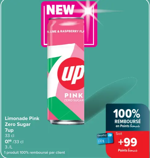 Offre: Limonade Pink Zero Sugar