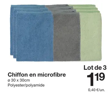 Offre: Chiffon en microfibre