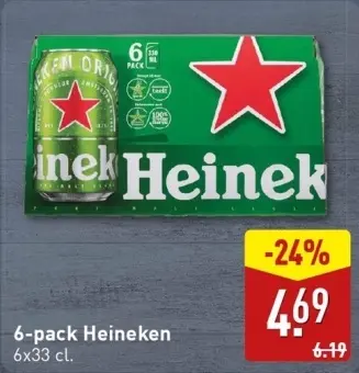 Aanbieding: 6-pack Heineken