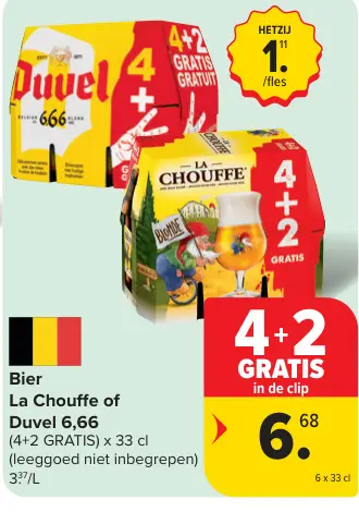 Promotie: Bier La Chouffe of Duvel