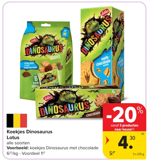Promotie: Koekjes Dinosaurus