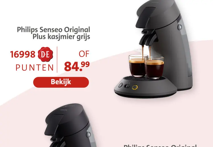 Aanbieding: Senseo Original Plus kasjmier grijs