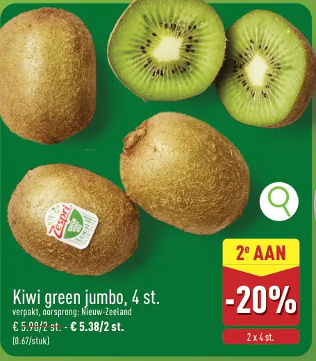 Promotie: Kiwi green jumbo