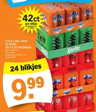 Aanbieding: Coca-Cola, Fanta of Sprite