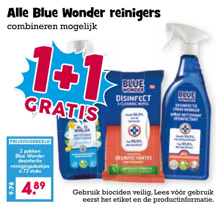 Aanbieding: Blue Wonder reinigers