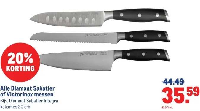 Aanbieding: Alle Diamant Sabatier of Victorinox messen