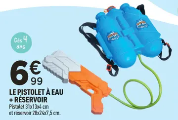 Offre: LE PISTOLET À EAU + RÉSERVOIR