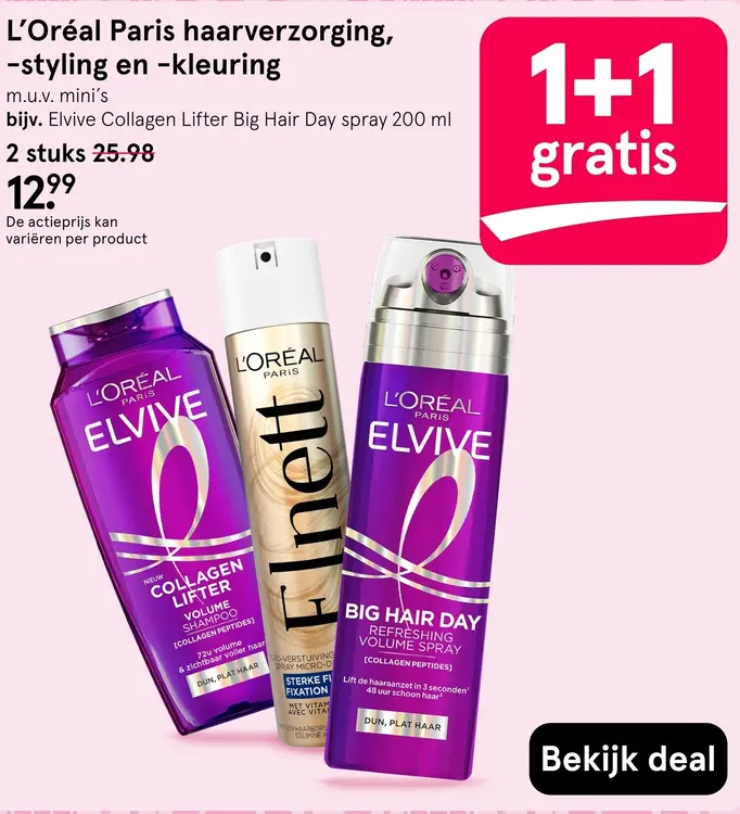 Aanbieding: L'Oréal Paris haarverzorging, -styling en -kleuring