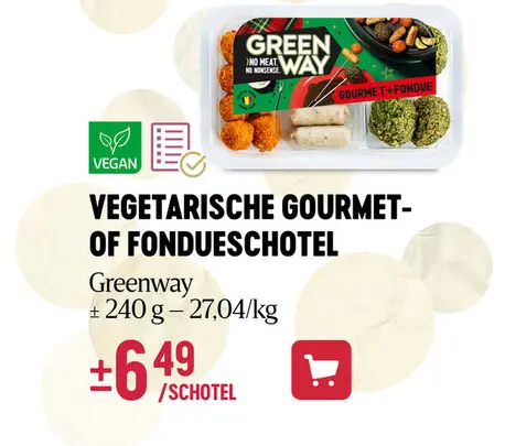 Promotie: Vegetarische gourmet- of fondueschotel