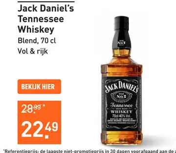 Aanbieding: Jack Daniel's Tennessee Whiskey