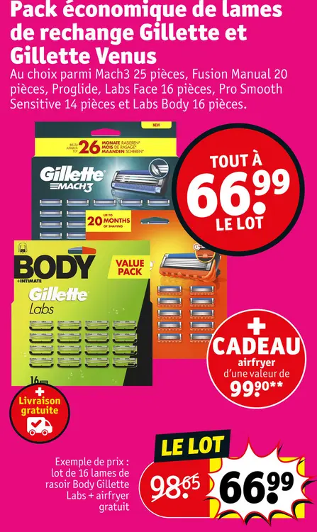 Offre: Pack économique de lames de rechange