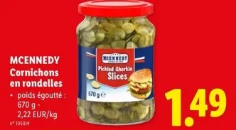 Offre: Cornichons en rondelles