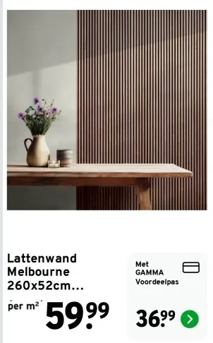 Aanbieding: Lattenwand Melbourne