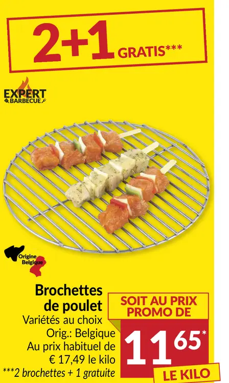Offre: Brochettes de poulet