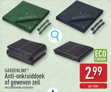 Promotie: Anti-onkruiddoek of geweven zeil