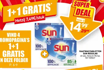 Aanbieding: Vaatwastabletten Sun regular