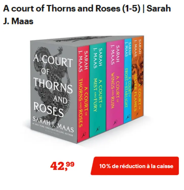 Offre: A court of Thorns and Roses (1-5)