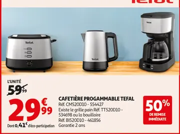 Aanbieding: Cafetière progammable Tefal