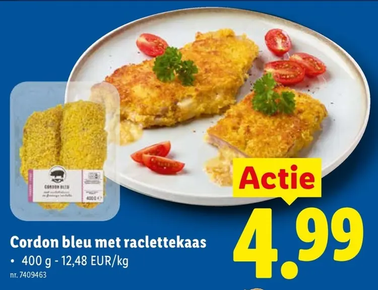 Promotie: Cordon bleu met raclettekaas