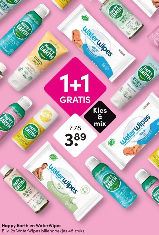 Aanbieding: Happy Earth & WaterWipes