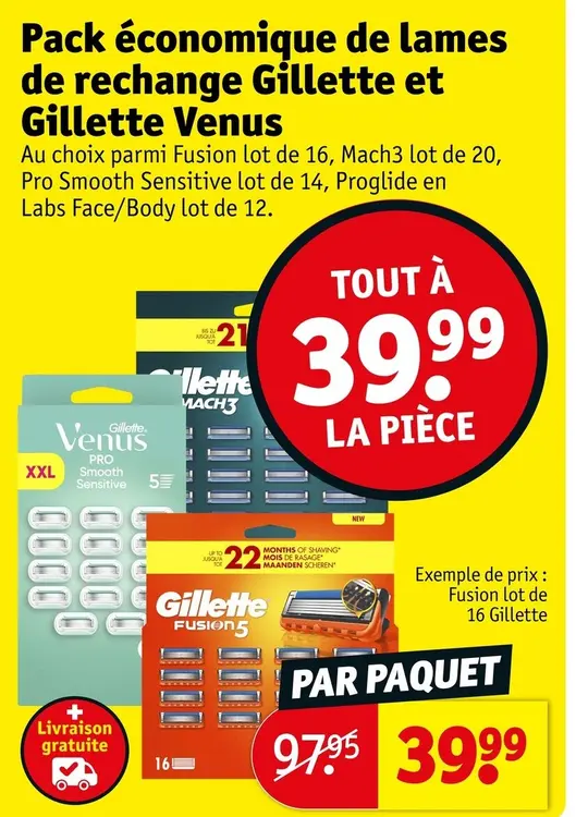 Offre: Pack économique de lames de rechange
