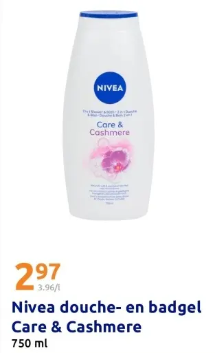 Promotie: Nivea douche- en badgel Care & Cashmere