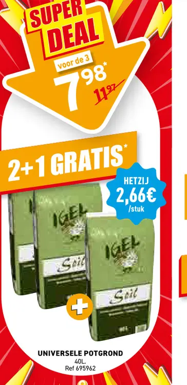 Promotie: Universele potgrond