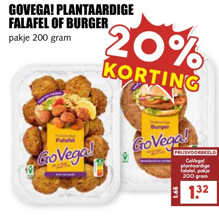 Aanbieding: Plantaardige falafel of burger