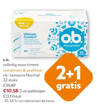 Aanbieding: o.b. volledig assortiment