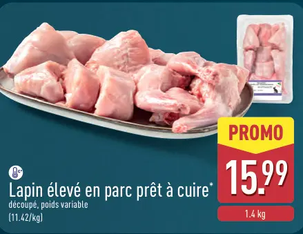 Offre: Lapin élevé en parc prêt à cuire