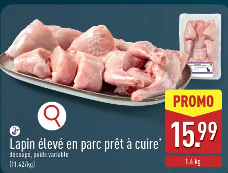 Offre: Lapin élevé en parc prêt à cuire