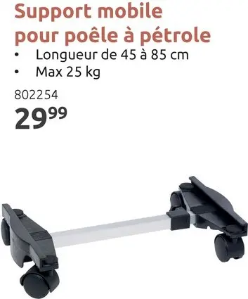 Offre: Support mobile pour poêle à pétrole