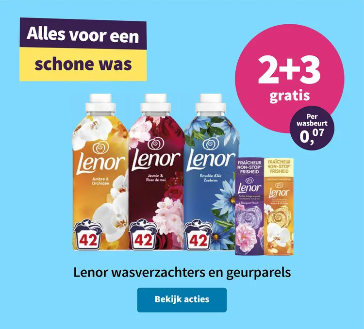 Promotie: Lenor wasverzachters en geurparels