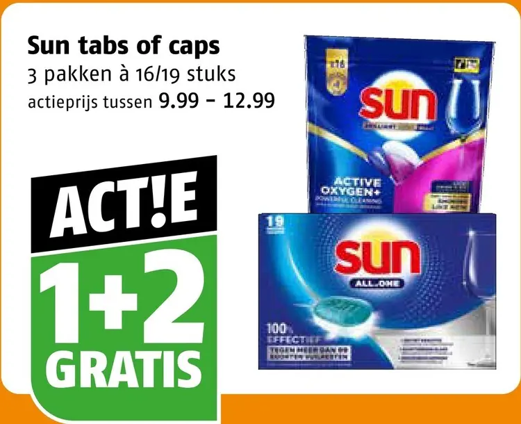 Aanbieding: Sun Tabs of caps