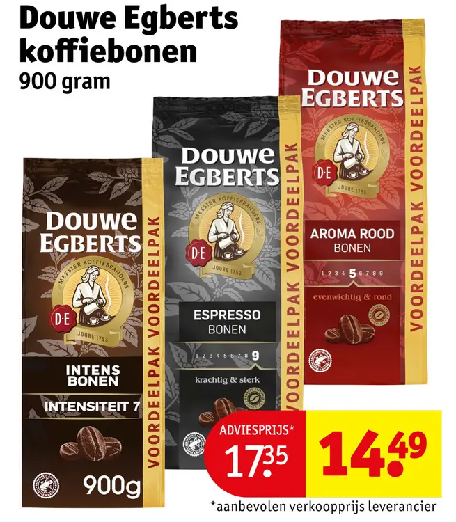 Aanbieding: Douwe Egberts koffiebonen