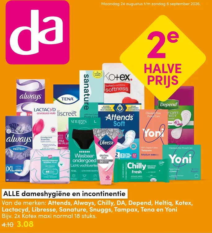 Aanbieding: Dameshygiëne en incontinentie