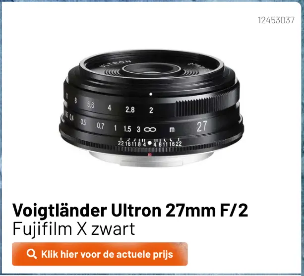 Aanbieding: Ultron 27mm F/2 Fujifilm X zwart