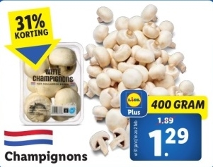 Aanbieding: WITTE CHAMPIGNONS