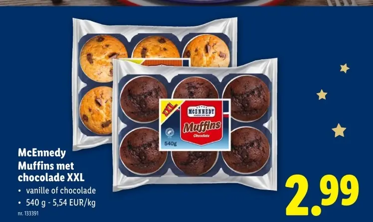 Promotie: Muffins met chocolade XXL