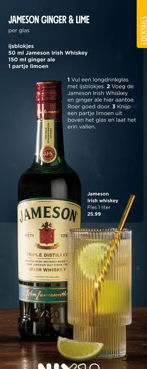 Aanbieding: Jameson ginger & lime