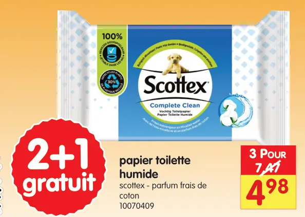 Offre: papier toilette humide