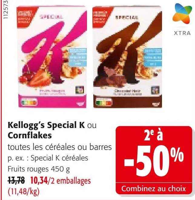Offre: Special K ou Cornflakes