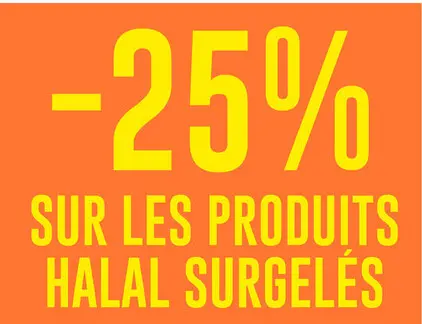 Offre: Produits halal surgelés