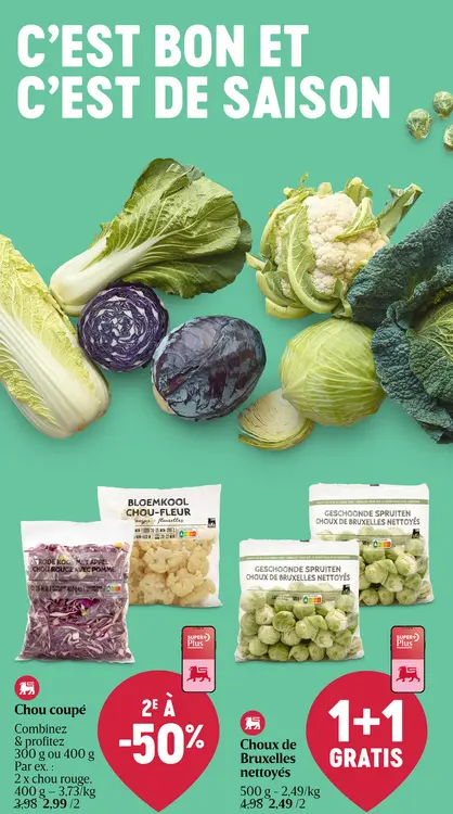 Offre: Choux de Bruxelles | Nettoyé