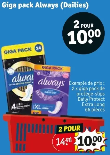 Offre: Giga pack Always (Dailies)