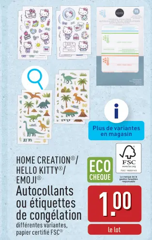 Offre: Autocollants ou étiquettes de congélation