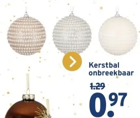 Aanbieding: Kerstbal onbreekbaar