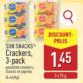 Aanbieding: SUN SNACKS® Crackers, 3-pack